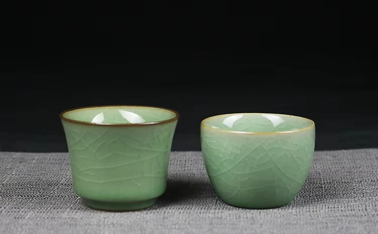 product wholesale longquan celadon tea set kung fu small ceramic tea cup classic design style drinking customized water ceramic cup-13