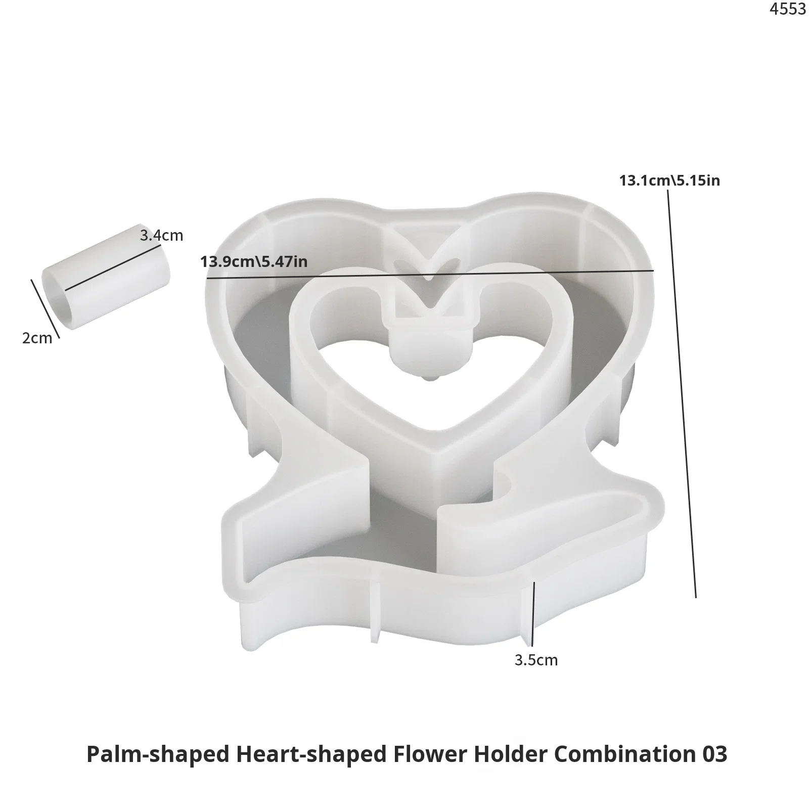 Resin Silicone Mold, Heart/Flower/Hand Shaped Vase DIY Mould, Food-Grade Silicone Tool for Epoxy Resin Craft & Home Decor factory