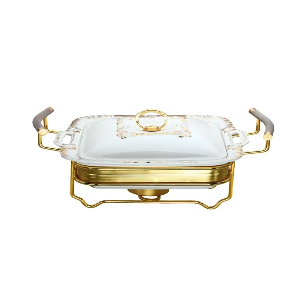 New visible oval glass bowl chafer chaffing dish buffet food warmer catering equipment buffet container round