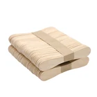 Sticks Flat Disposable Wood Sticks Disposable Oval Edge Wooden Sticks Flat Ice Cream Spoon