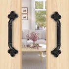 Modern Design Black Carbon Steel Luxury Sliding Barn Door Handle
