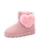 Shoes 2021 Winter Kids Fashion Snow Boots Thick Child Shoes Warm Plush Heart Shaped Girl Warm Boots
