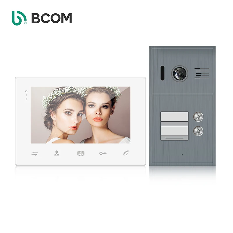 Fancy 2 home intercominucadores 2 station wired video interphone intercom system for apartment building