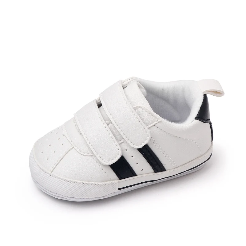 PU Leather Mesh Breathable Small White Shoes Soft Soled Baby Casual Sports Shoes Equal to Boys and Girls supplier