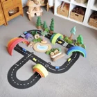 Toy DIY Classic Splicing Path Road Toy Waterproof PVC Car Race Track Puzzle Toy