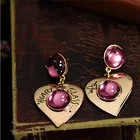 Earrings Statement Rose Crystal Love Heart Dangle Earrings For Women Personality 2021 New Jewelry Wholesale