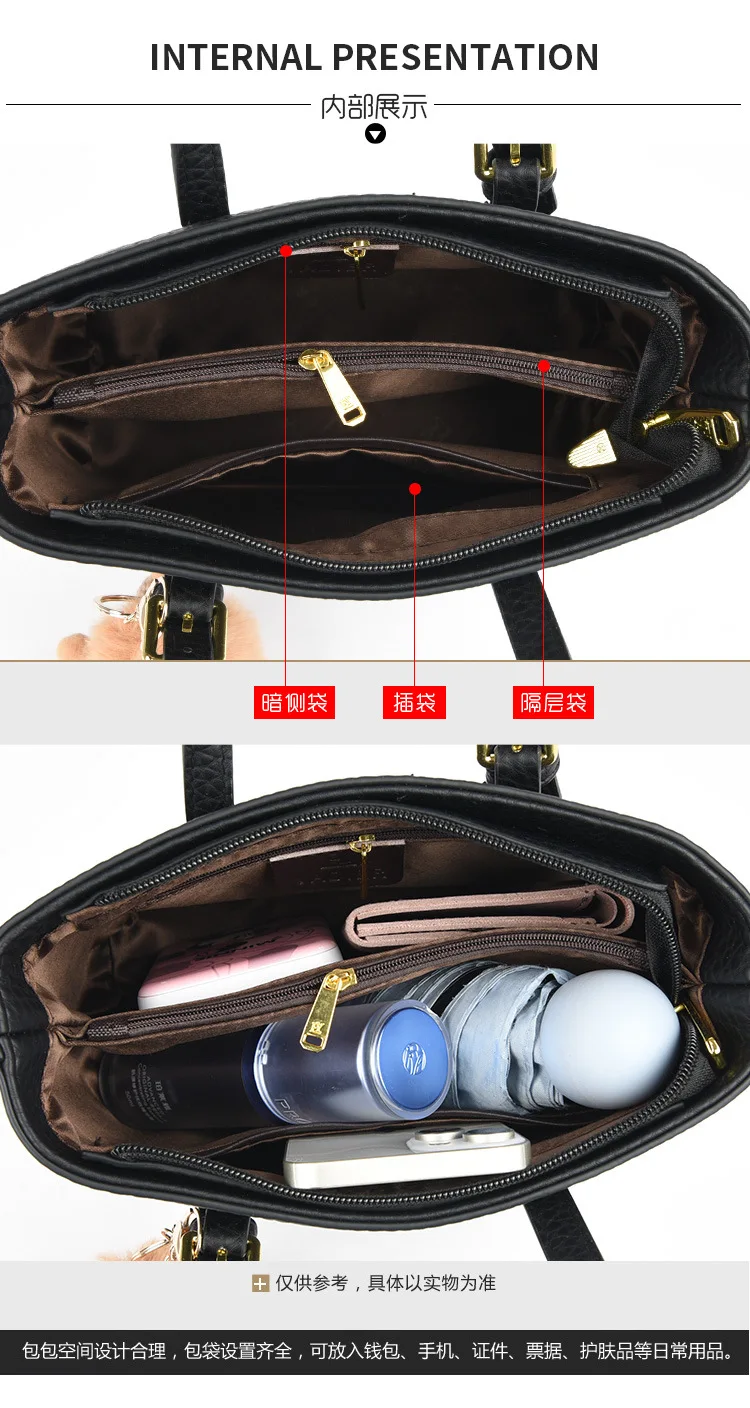 Brand Large Capacity Handbags Fashion Luxury Designer Women Pu Leather Shoulder Bag Female Vintage Tote Bag