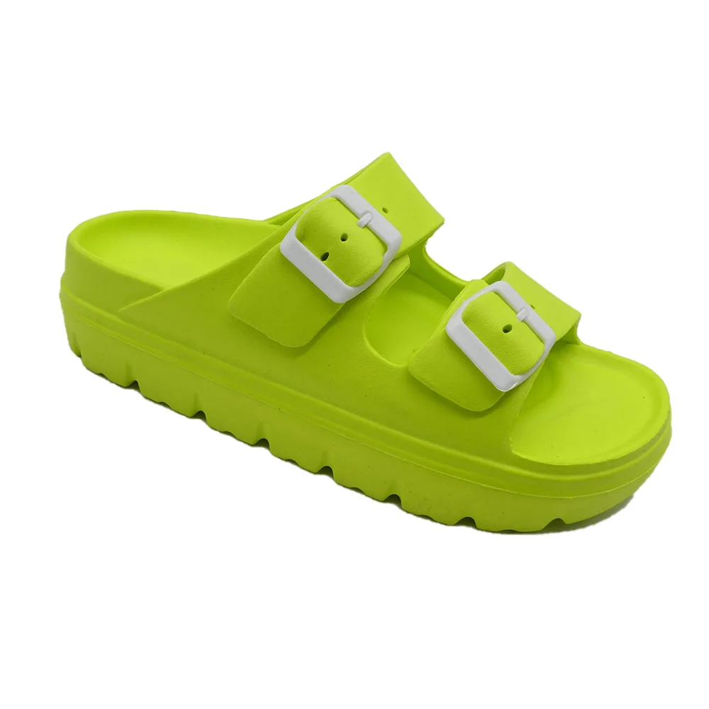 New Style Sandals Double Buckle Summer Slippers Adjustable Eva Sandals For Women Comfortable Slipper