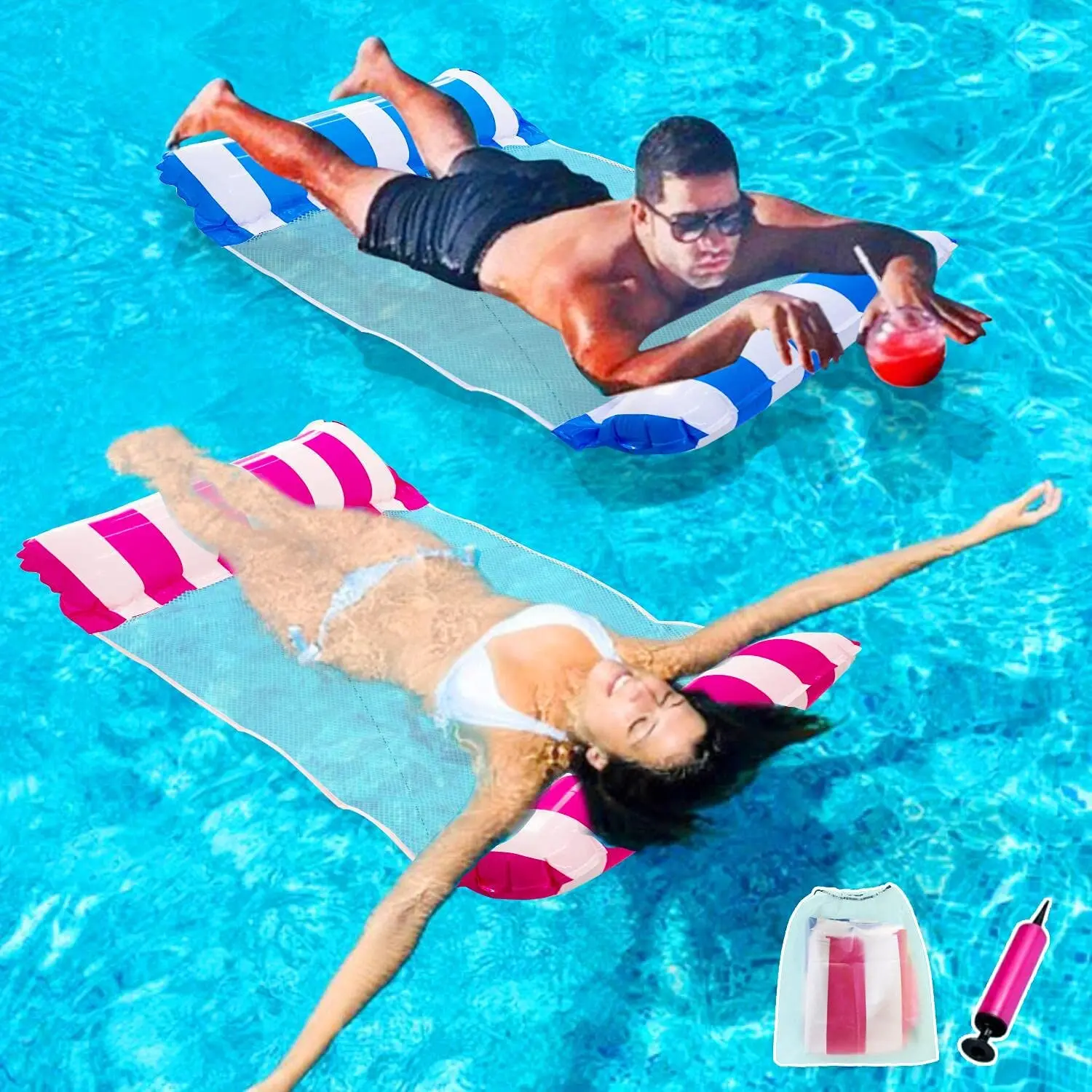 Finduwill 2-pack Premium Swimming Pool Float Hammock,Multi-purpose  Inflatable Hammock (saddle,Lounge Chair,Hammock,Drifter) - Buy Water  Floating,Water Floating Inflatable Flamingo,Floating Mat Water Floating  Pads Product on Alibaba.com
