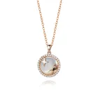 Sterling Silver Silver Loftily Fashion Personalized Jewelry Star Moon Chain Sterling Silver Gold Pendant Necklaces