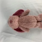 Plush Toy Beige Lifelike Long Hair Rabbit Doll Soft Plush Doll Rabbit Bell Plush Toy
