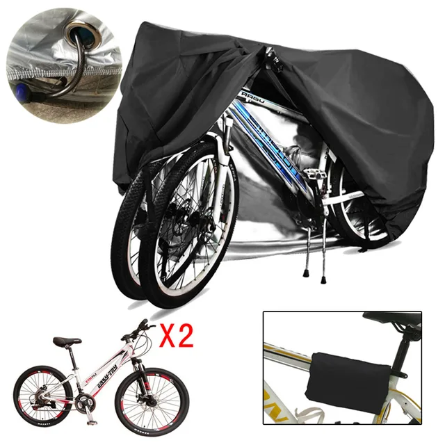 190T 210D 300D Double Bike Cover Waterproof Outdoor Bicycle Cover Bicycle Storage for MTB Road E-bike Motorcycle
