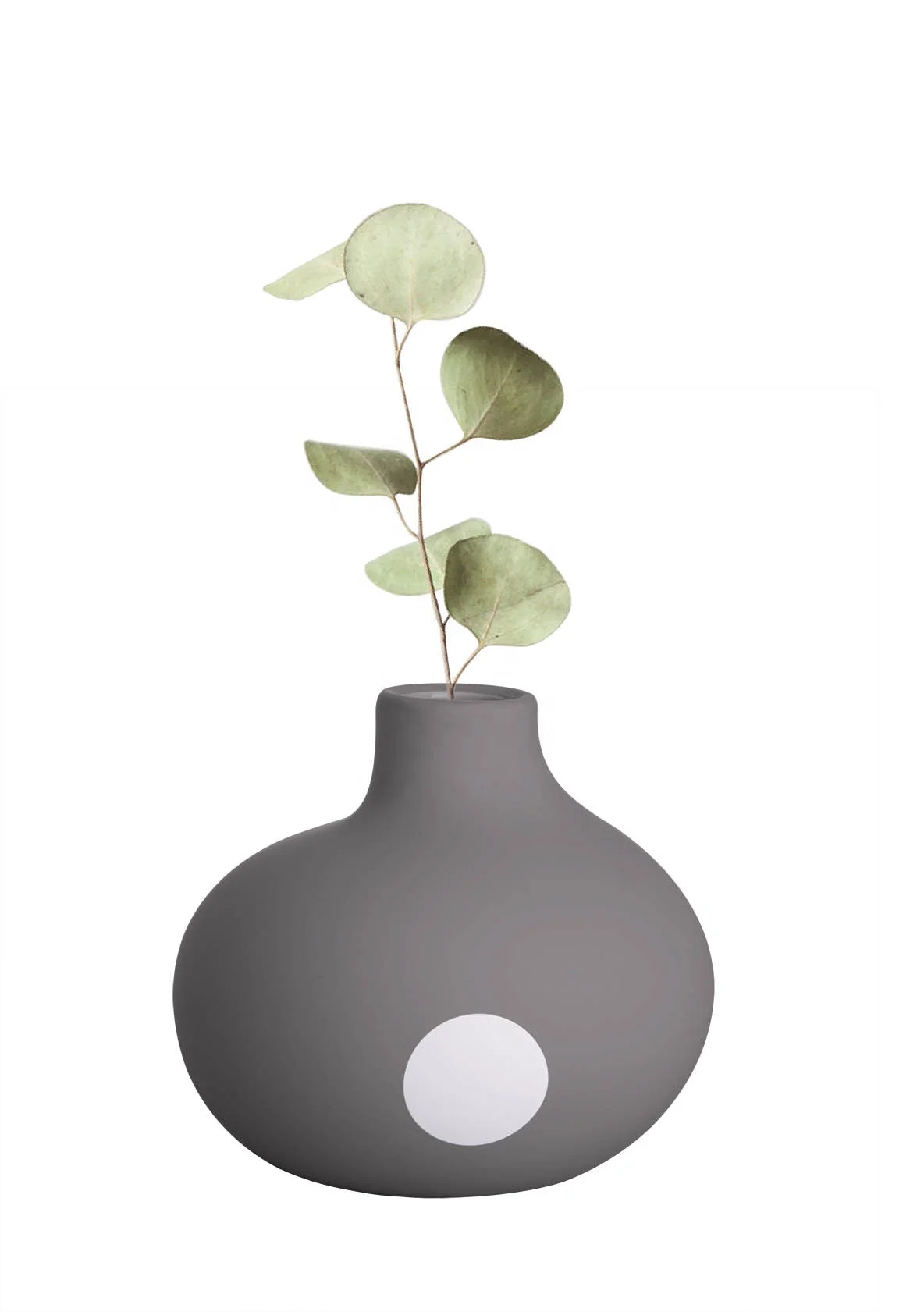 Nordic simple  Decoration Retro White Clay Pottery Flower Vase Minimalistic Small Ceramic Vase for  Home Decor