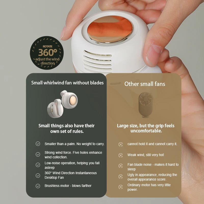Mini Fan, 360, Portable - detail 10