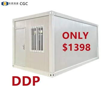CGCH DDP low price light steel 20ft flat pack container house prefab container camping homes Detachable Container house