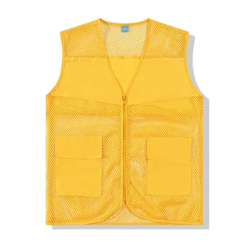 New design male summer green mesh fishing gilet outdoor polyester mens vest