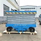 Platform Movable Car Scissor Elevating Platform AC DC Power Trailed Work Platform Lifts Movable Scissor Lift For Car