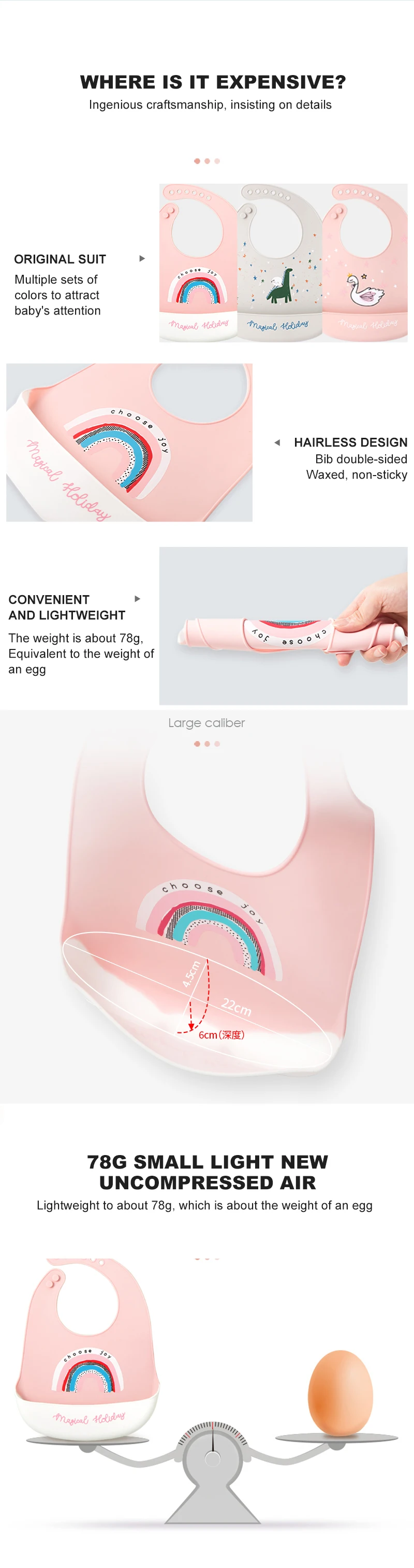 Feeding Silicone Baby Bibs
