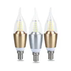 Led Candle Bulb Light High Brightness 2years Warranty E14 E12 E26 E27 12W Smooth Aluminum LED Candle Bulb Light