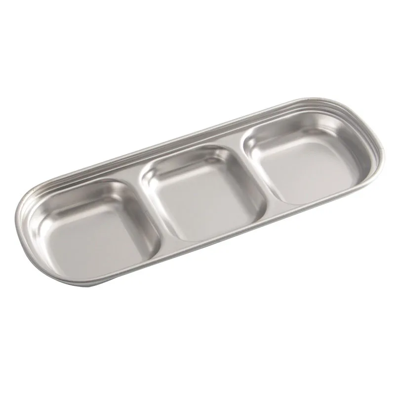 Customized Eco-Friendly Stainless Steel Square Korean Dipping Dish BBQ Hot Pot Meat Home Use Minimalist Design Sauce 100pcs details