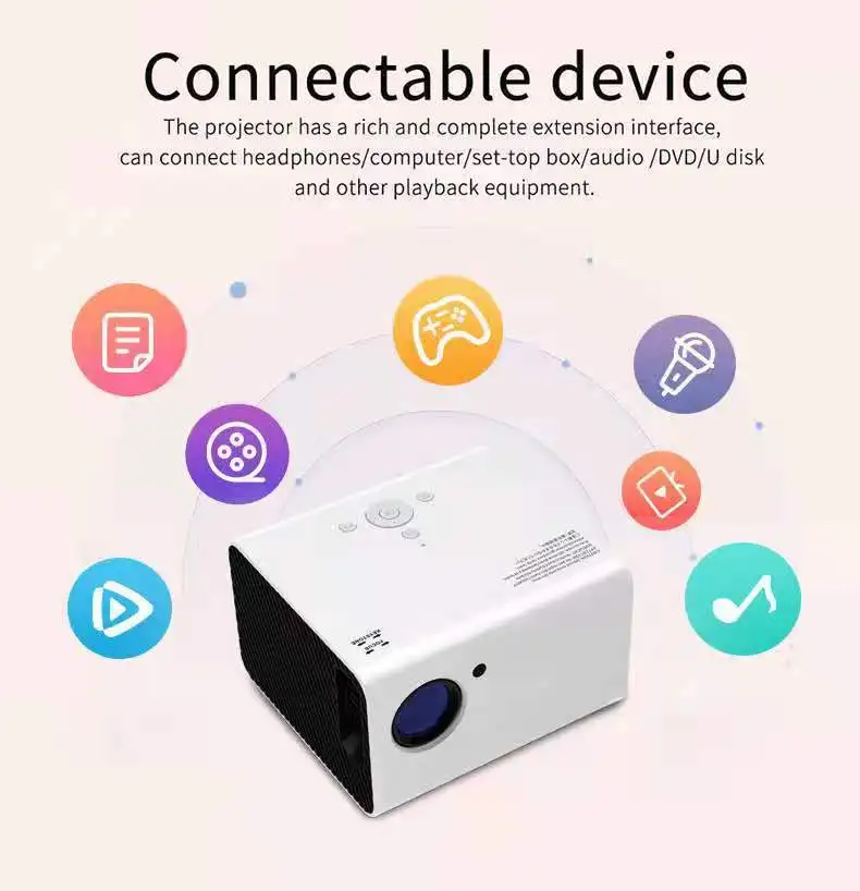 New T10 wireless smart WiFi Android mobile portable projector home Hd 1080p office projector