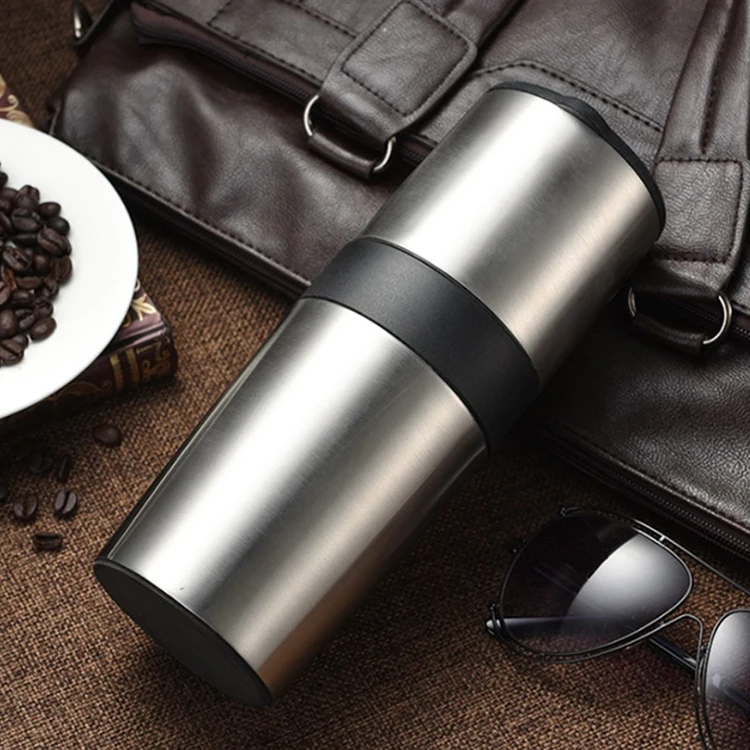 A3113  Handmade coffeepot and Mills Machine Cups Crank Miller Portable Coffee Maker Pot Manual Coffee Bean Grinder Cup