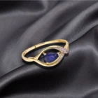 Engagement 9k Ring High Quality Engagement Wedding Anniversary 9K 10K 14K 18K 24K Jewelry Women Sapphire Gemstone Ring