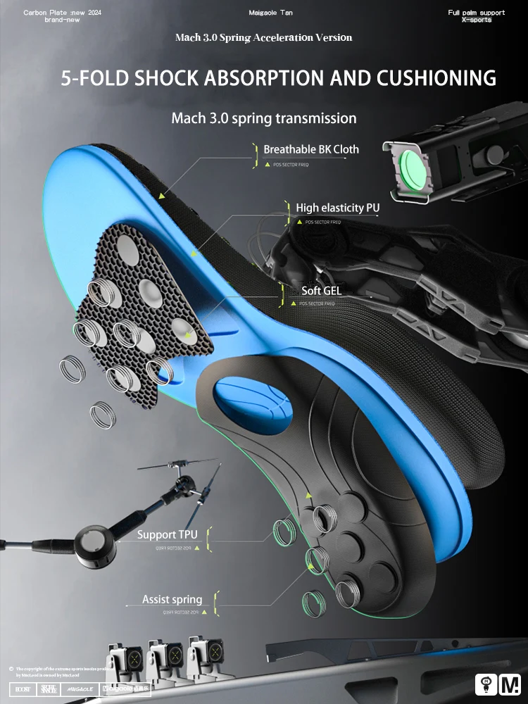 H5070e174650347b49c0faca16f3f2b68X Sets of Springs Strong Rebound PU Basketball Insole High Elasticity Shock Absorption Forward Court Sport Athletic Pro Insert