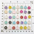 Beads Mixed Fashion Color Letter Spacer Beads Metal Round Alloy Letters Beads For Jewelry Making