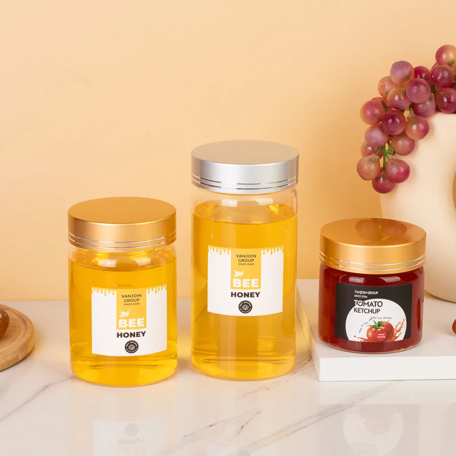 High Borosilicate ISO900 Jars for Royal Honey for Men Malaysia Jam Production Line Fruit & Vegetable Snacks with Screw Cap