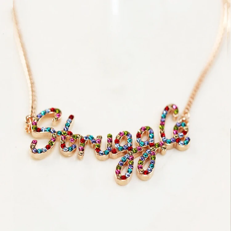 Gifts Titanium Steel Name Necklace 