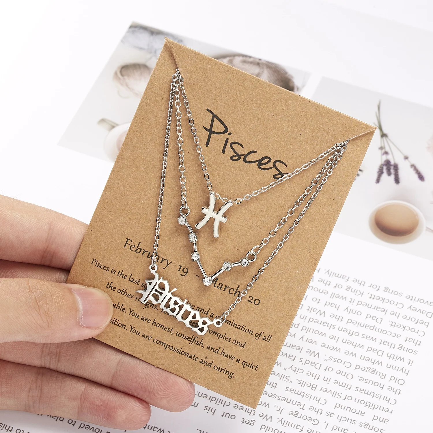 Fashion Three Layers Pendants Choker 