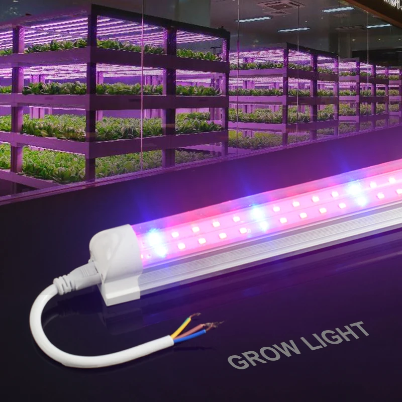 Led Grow Light Full Spectrum T8 Integrated 600-1200MM Tube Lamp for Indoor Plant 
