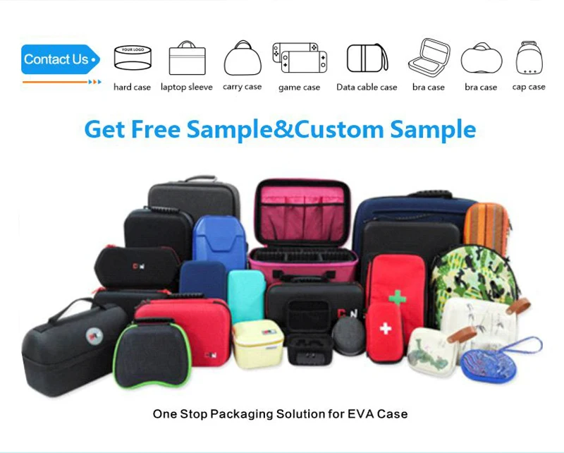 Manufactory Custom Logo Large Capacity Protective Travel Shockproof Zipper Carrying Tool Eva Bags & Cases With Foam Insert factory