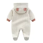 Winter Baby Clothes Winter Infant Hoodies Rompers Winter Baby Boy Clothes Long Sleeved Newborn Footed Romper