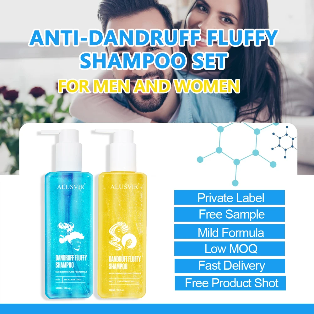 Customized Logo Creat Your Own Brand Organic Scalp Care Hair Product Anti-dangdruff Hair Care Shampoo Set For Men And Women
