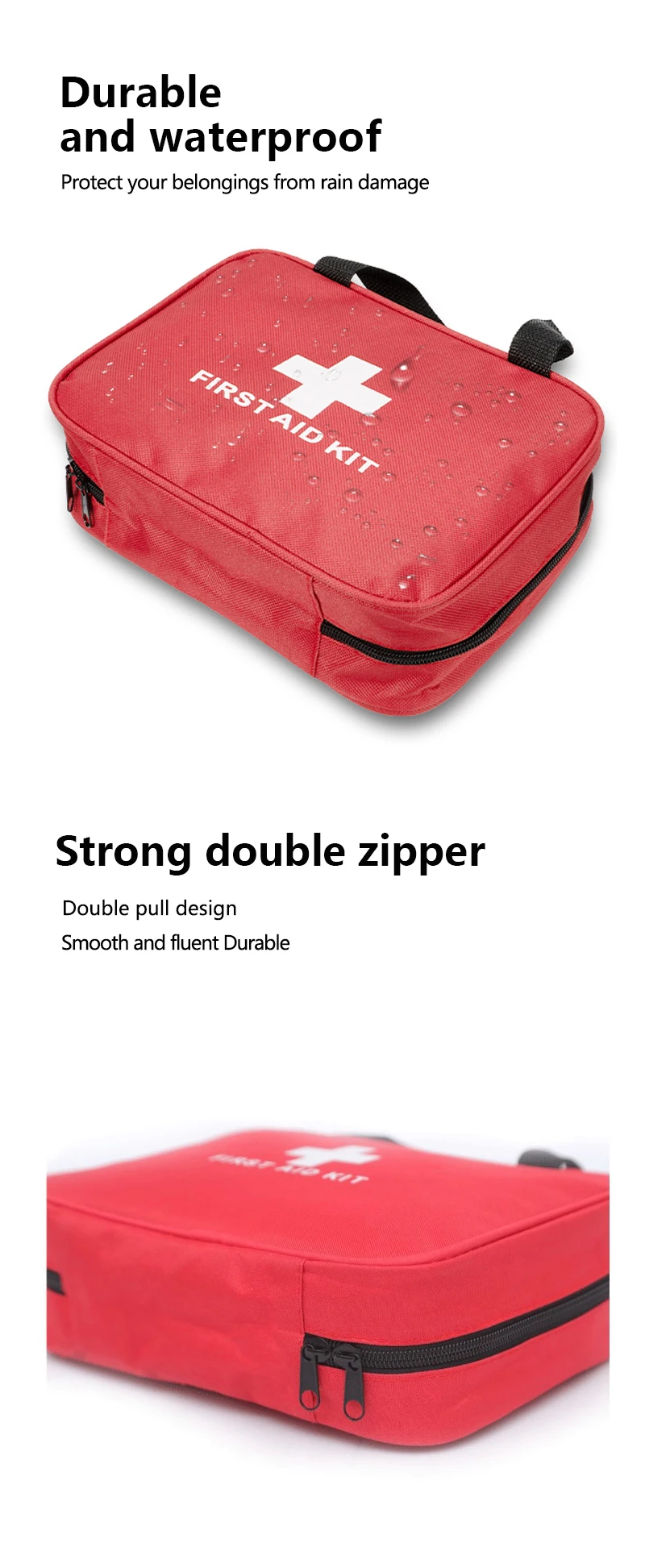 Wholesale Outdoor Travel Canvas Zipper Portable First Aid case Emergency Survival Kit Bag With Accessories supplier