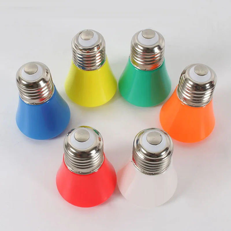 led color light bulb Yellow green blue red E27 screw home night market display case decoration commercial small light bulb