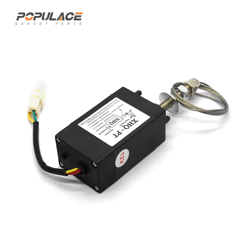 POPULACE XHQ-PT XHQ-PTG Fuel Stop Solenoid Diesel Engine Shutdown Solenoid Valve 12V 24V Generator Fuel Shutoff details