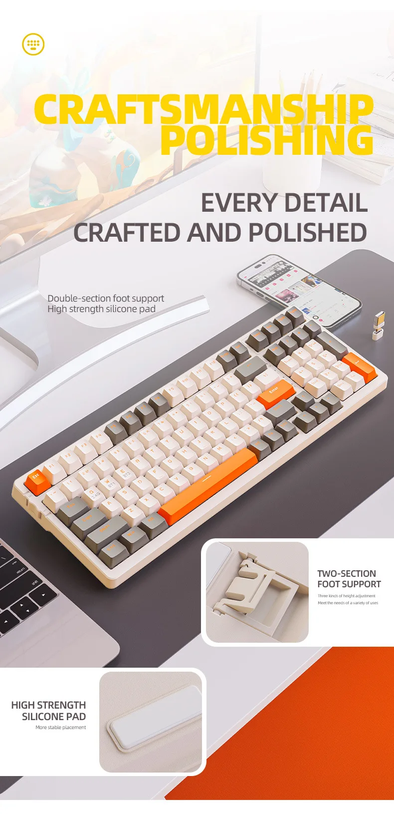 Ziyoulang K96 Bluetooth Wireless Dual Mode Mechanical Keyboard