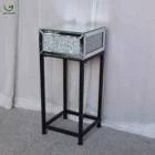 Metal Side Table Metal And Mirrored 1 Drawer Side Table Cabinet