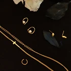 18k Gold Earrings Chris April Pure Silver 18k Gold Plated Pear Water Drop Stud Earrings