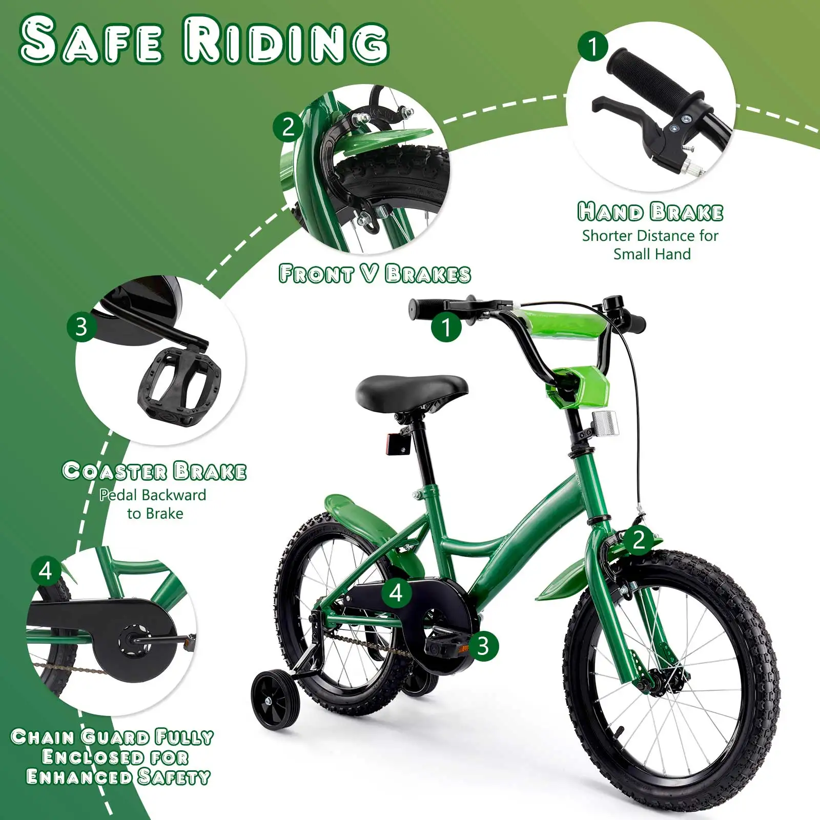 product free shipping in stock in the us 2025 new design single speed rear pedal brake 14 inch kids bicycle ride for boys-2