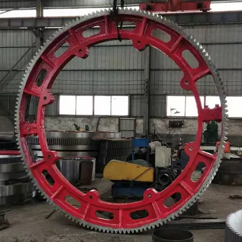 Professional factory customized Dryer big gear 2.8m rotary kiln big tooth ring steel roller ring rotary kiln supporting wheel