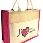 Bag NEW MATERIAL RECYCLED ECO FRIENDLY REUSABLE LINEN HANDLE TOTE SHOULDER JUTE TOTE BAG