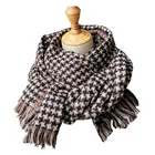 Scarf Scarves High Quality Winter Scarf With Tassel Fashion Houndstooth Scarf Wholesale Thick Warm Scarves For Women