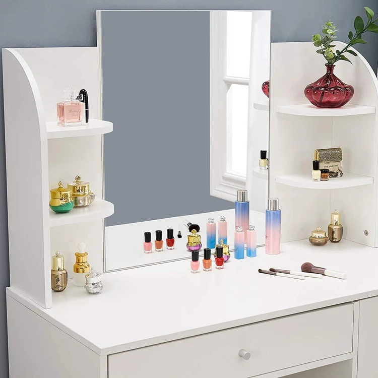 Dressing Table white Makeup Vanity Dresser Table with LED Mirror
