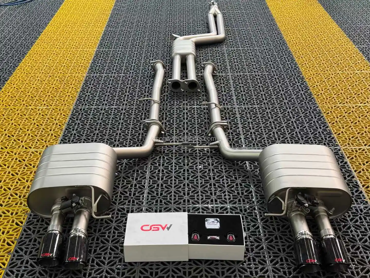 product stainless steel catback exhaust pipe muffler with valves for bmw f10 535i change to m5 style-0