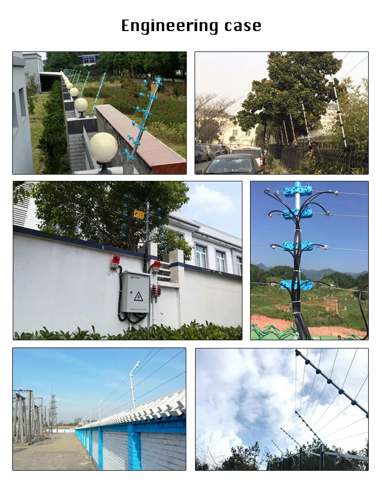 High Voltage Electric Fence Energizer Pulse Electric Fence Intrusion Alarm System High Security Wire  Fence