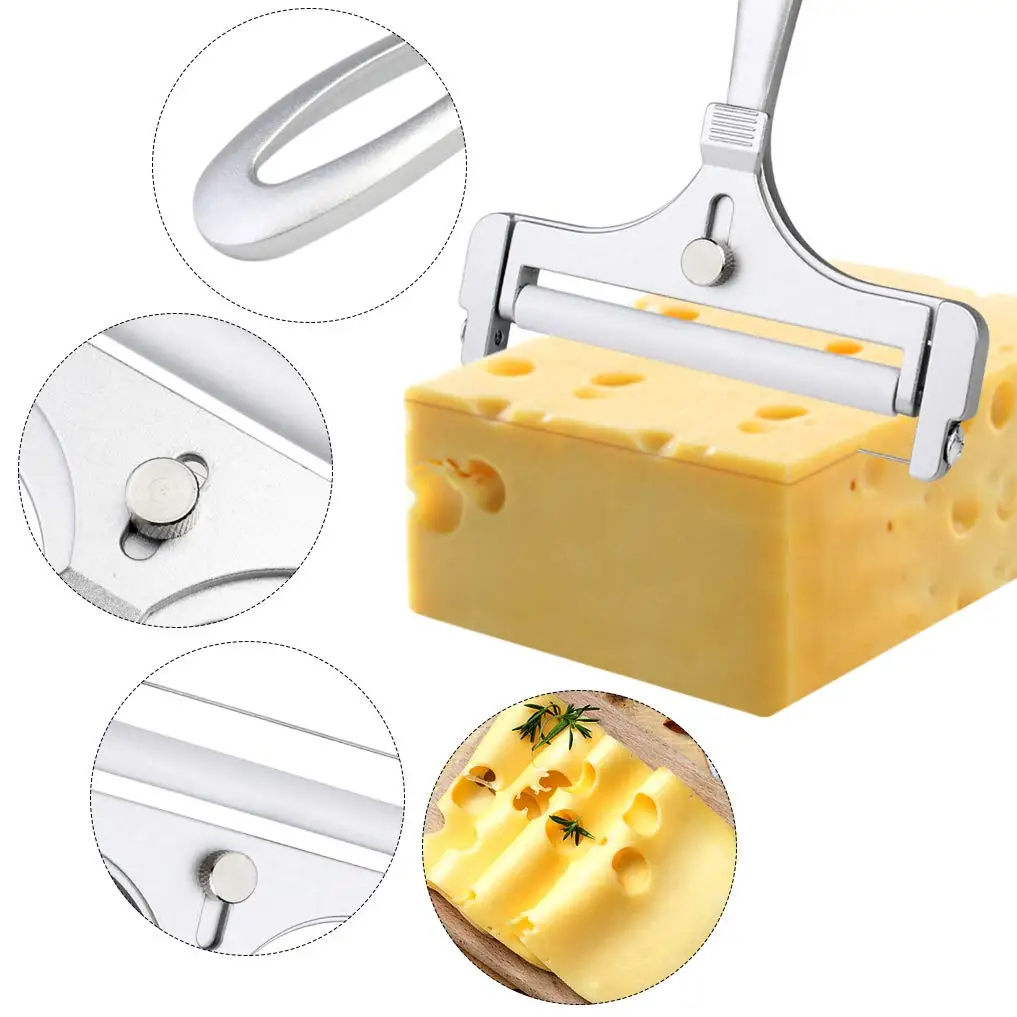 Aluminum Alloy Cheese Slicer Adjustable Thickness Cheese Butter Cutter